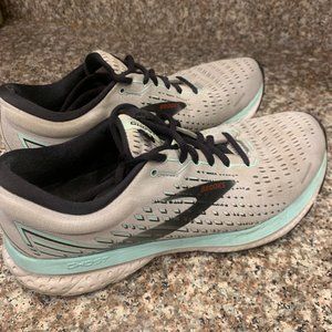 Brooks Ghost 13 Grey/Atlantis/Black Running Shoes Women's 10 B Med